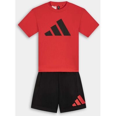 Adidas - JC9716 - Rosso/Nero - 100% cotone - Tracksuit Adidas - JC9716 - Rosso/Nero - 100% cotone - Tracksuit