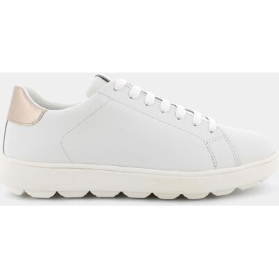 Geox - Spherica Ecub-1 - Leather - White/Gold - Sneakers Geox - Spherica Ecub-1 - Leather - White/Gold - Sneakers