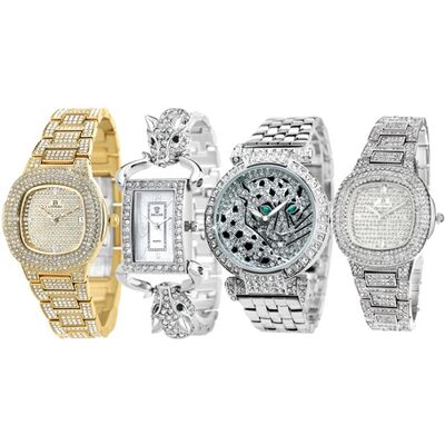 SC Crystal Orologio Con Cristalli Da Donna: Aurélie Argento SC Crystal Orologio Con Cristalli Da Donna: Aurélie Argento