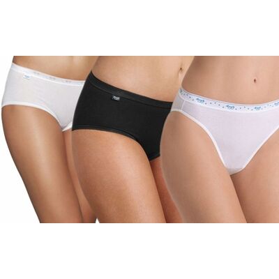 Sloggi Pack Da 6 Slip Da Donna : Midi Bianco Taglia 4 Sloggi Pack Da 6 Slip Da Donna : Midi Bianco Taglia 4