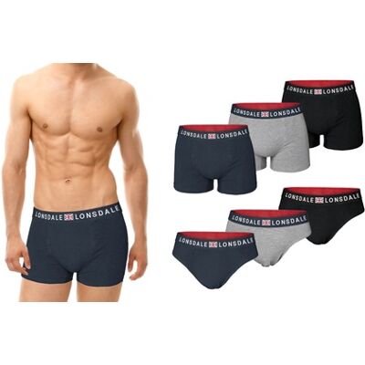 Lonsdale Pack 6 Paia Slip Taglia S Lonsdale Pack 6 Paia Slip Taglia S