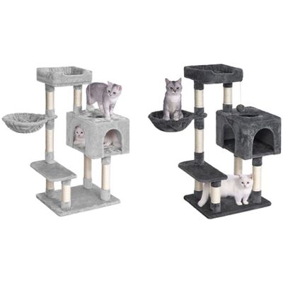 groupon Albero Per Gatti Con 3 Porte: Grigio Scuro groupon Albero Per Gatti Con 3 Porte: Grigio Scuro