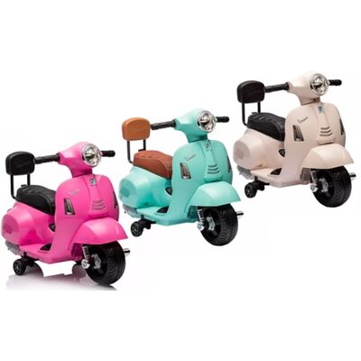 Bricozone Mini Vespa Elettrica Piaggio Per Bambini: Bianco Bricozone Mini Vespa Elettrica Piaggio Per Bambini: Bianco