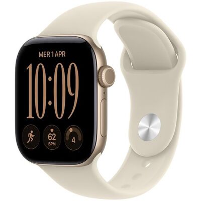 Apple Watch Series 12 GPS 42MM M/L Cassa Alluminio Oro chiaro e Sport Band Sabbia Apple Watch Series 12 GPS 42MM M/L Cassa Alluminio Oro chiaro e Sport Band Sabbia