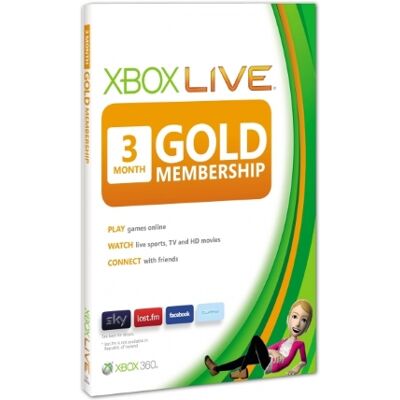 Microsoft Xbox Live 3 Mesi Gold Card Microsoft Xbox Live 3 Mesi Gold Card