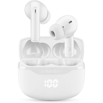 Cellular Line Auricolari TWS Bluetooth Btkeytwsw Bianco Cellular Line Auricolari TWS Bluetooth Btkeytwsw Bianco