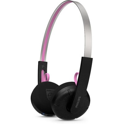 Philips Cuffie The Ringo Duo serie Moving Sound Tams1bk/00 Black/Pink Philips Cuffie The Ringo Duo serie Moving Sound Tams1bk/00 Black/Pink