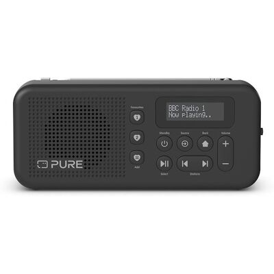 Pure Radio portatile DAB+ e FM con Bluetooth Elan One Black Pure Radio portatile DAB+ e FM con Bluetooth Elan One Black