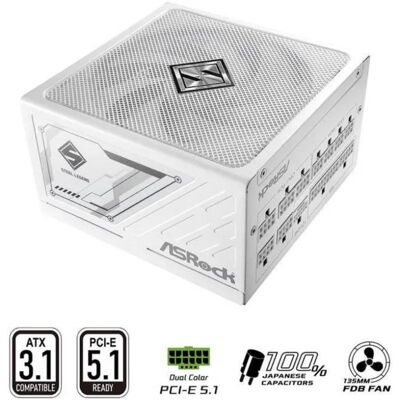 ASRock Alimentatore SL-850GW 850W Certificazione 80 PLUS Gold modulare bianco ASRock Alimentatore SL-850GW 850W Certificazione 80 PLUS Gold modulare bianco
