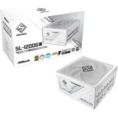ASRock Fonte di Alimentazione Steel Legend SL-1200GW 1200W Certificazione 80+ Gold modulare ASRock Fonte di Alimentazione Steel Legend SL-1200GW 1200W Certificazione 80+ Gold modulare