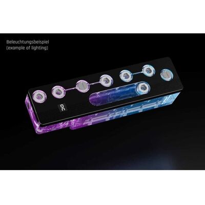 Alphacool Refrigerazione Liquida Apex Distro Plate North XL D5/DDC Nero ARGB Alphacool Refrigerazione Liquida Apex Distro Plate North XL D5/DDC Nero ARGB