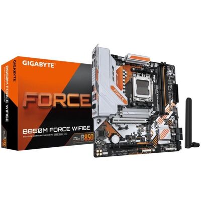 Gigabyte Schede Madri B850M FORCE WIFI6E AMD B850 Socket AM5 DDR5 Micro-ATX WiFi 6E 2.5GbE M.2 7.1 Audio RAID Gigabyte Schede Madri B850M FORCE WIFI6E AMD B850 Socket AM5 DDR5 Micro-ATX WiFi 6E 2.5GbE M.2 7.1 Audio RAID