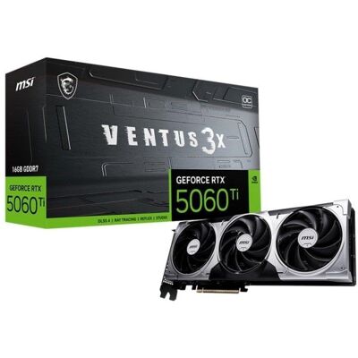 MSI Tarjeta Gráfica GeForce RTX 5060 Ti VENTUS 3X OC 16GB GDDR7 Reflex 2 RTX AI DLSS4 MSI Tarjeta Gráfica GeForce RTX 5060 Ti VENTUS 3X OC 16GB GDDR7 Reflex 2 RTX AI DLSS4