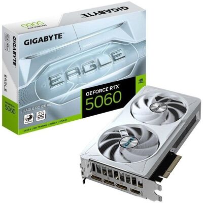 Gigabyte Scheda grafica GeForce RTX 5060 EAGLE OC ICE 8 GB GDDR7 Reflex 2 RTX AI DLSS4 Gigabyte Scheda grafica GeForce RTX 5060 EAGLE OC ICE 8 GB GDDR7 Reflex 2 RTX AI DLSS4