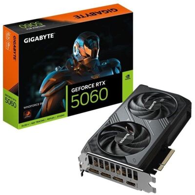 Gigabyte Scheda Grafica GeForce RTX 5060 WINDFORCE 8GB GDDR7 Reflex 2 RTX AI DLSS4 Gigabyte Scheda Grafica GeForce RTX 5060 WINDFORCE 8GB GDDR7 Reflex 2 RTX AI DLSS4