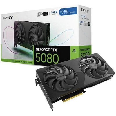 PNY Scheda Grafica GeForce RTX 5080 Dual-Fan Slim OC 16GB GDDR7 Reflex 2 RTX AI DLSS4 PNY Scheda Grafica GeForce RTX 5080 Dual-Fan Slim OC 16GB GDDR7 Reflex 2 RTX AI DLSS4