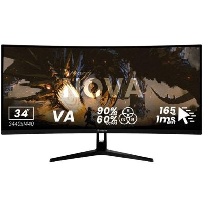Arozzi Monitor PC Nova 34" UltraWide QHD 165Hz VA Curvo HDR 1ms Altoparlanti Arozzi Monitor PC Nova 34" UltraWide QHD 165Hz VA Curvo HDR 1ms Altoparlanti