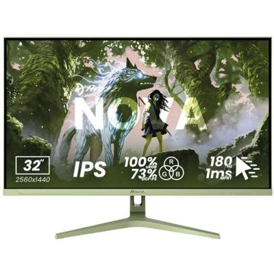 Arozzi Monitor PC Nova 32" QuadHD 180Hz IPS 1ms HDR Altoparlanti Verde Arozzi Monitor PC Nova 32" QuadHD 180Hz IPS 1ms HDR Altoparlanti Verde