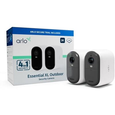 Arlo Videocamere di sorveglianza Essential 2 XL 2K Visione Notturna Interno ed Esterno Allarme Arlo Videocamere di sorveglianza Essential 2 XL 2K Visione Notturna Interno ed Esterno Allarme