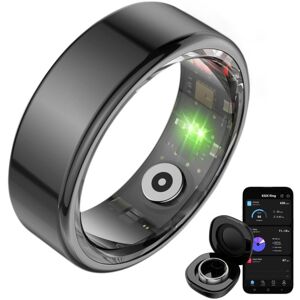 ksix Saturn Smart Ring, taglia XXS, 3 giorni di auto, attività e salute, monitoraggio del sonno, 5 ATM, nero ksix Saturn Smart Ring, taglia XXS, 3 giorni di auto, attività e salute, monitoraggio del sonno, 5 ATM, nero