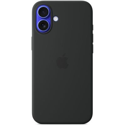 Apple Custodia in silicone nero con MagSafe per iPhone 16 Plus Apple Custodia in silicone nero con MagSafe per iPhone 16 Plus