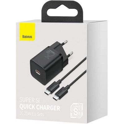 baseus Caricatore TZCCSUP-L01 USB-C 1 Porta Ricarica Rapida 1m Nero baseus Caricatore TZCCSUP-L01 USB-C 1 Porta Ricarica Rapida 1m Nero