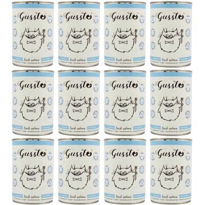 GUSSTO Cat Fresh Salmon - Cibo umido premium per gatti GUSSTO Cat Fresh Salmon - Cibo umido premium per gatti