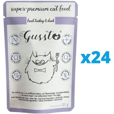GUSSTO Cat Fresh Tacchino & Anatra - Cibo umido per gatti GUSSTO Cat Fresh Tacchino & Anatra - Cibo umido per gatti