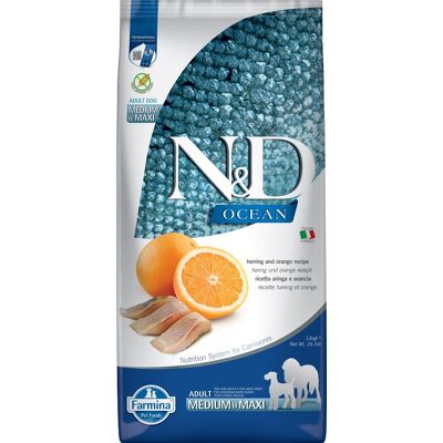 FARMINA N&D Ocean Adult Medium & Maxi Herring & Orange 12 kg FARMINA N&D Ocean Adult Medium & Maxi Herring & Orange 12 kg