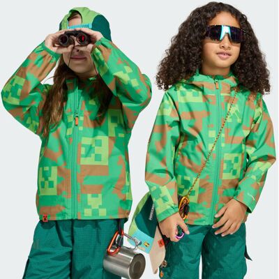 Adidas Giacca Minecraft Terrex 2 Layer Climaproof Rain 5-6A Vivid Green / Brown Desert / Semi Lucid Lime Adidas Giacca Minecraft Terrex 2 Layer Climaproof Rain 5-6A Vivid Green / Brown Desert / Semi Lucid Lime
