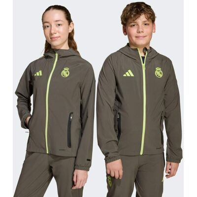 Adidas Giacca Tiro25 Competition Vis Tech Travel Real Madrid 13-14A Utility Grey / Semi Frozen Yellow Adidas Giacca Tiro25 Competition Vis Tech Travel Real Madrid 13-14A Utility Grey / Semi Frozen Yellow