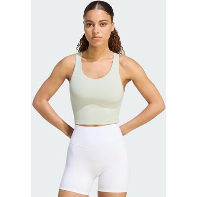 Adidas Canotta con reggiseno All Me Medium Support XS Halo Green Adidas Canotta con reggiseno All Me Medium Support XS Halo Green