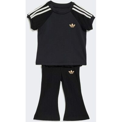 Adidas COMPLETO T-SHIRT E LEGGINGS SLIM KNITTED 2-3A Black Adidas COMPLETO T-SHIRT E LEGGINGS SLIM KNITTED 2-3A Black