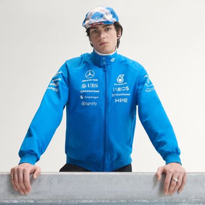 Adidas GIACCA DA PILOTA MERCEDES - AMG PETRONAS FORMULA 1 TEAM BLUE WONDER HARRINGTON L Blue Bird / White Adidas GIACCA DA PILOTA MERCEDES - AMG PETRONAS FORMULA 1 TEAM BLUE WONDER HARRINGTON L Blue Bird / White