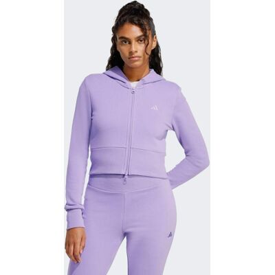 Adidas Felpa con zip intera in spugna francese Essentials stagionali L Magic Lilac Adidas Felpa con zip intera in spugna francese Essentials stagionali L Magic Lilac