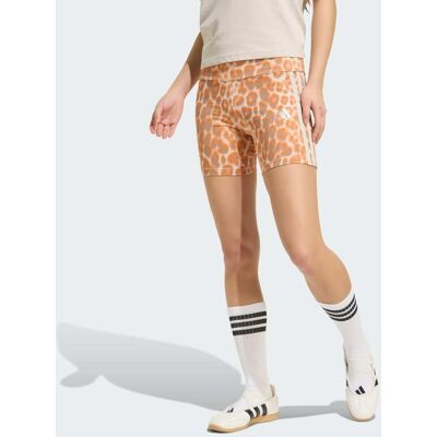 Adidas Shorts da biker con stampa leopardata e 3-strisce di Seasonal Essentials XS Multicolor / Beige Adidas Shorts da biker con stampa leopardata e 3-strisce di Seasonal Essentials XS Multicolor / Beige