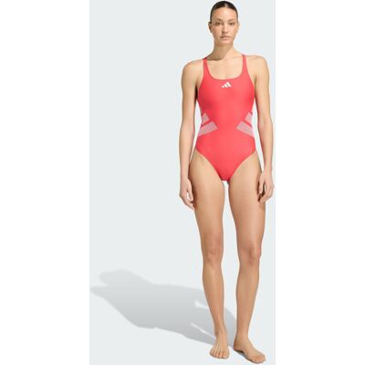 Adidas Costume da bagno Logo C-back 50 Semi Lucid Red / White Adidas Costume da bagno Logo C-back 50 Semi Lucid Red / White