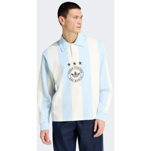 Adidas POLO A MANICHE LUNGHE ORIGINALS GRAPHIC 2XL Ice Blue / Cream White Adidas POLO A MANICHE LUNGHE ORIGINALS GRAPHIC 2XL Ice Blue / Cream White