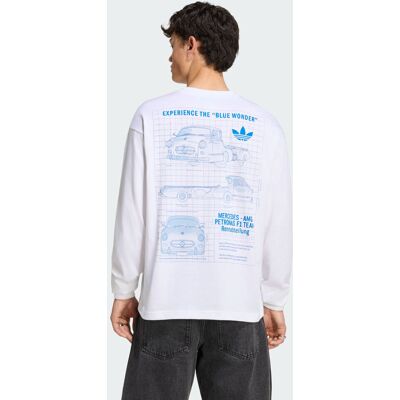 Adidas MAGLIA A MANICHE LUNGHE MERCEDES - AMG PETRONAS FORMULA 1 TEAM BLUE WONDER L White / Blue Bird Adidas MAGLIA A MANICHE LUNGHE MERCEDES - AMG PETRONAS FORMULA 1 TEAM BLUE WONDER L White / Blue Bird