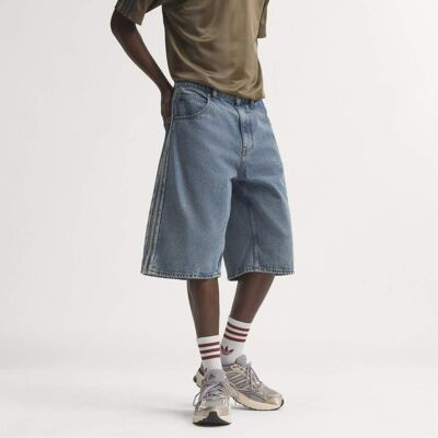 Adidas JORTS FIREBIRD ADICOLOR IN DENIM VITA A MEDIA ALTEZZA E GAMBA DRITTA 35" Worn Blue Denim Adidas JORTS FIREBIRD ADICOLOR IN DENIM VITA A MEDIA ALTEZZA E GAMBA DRITTA 35" Worn Blue Denim