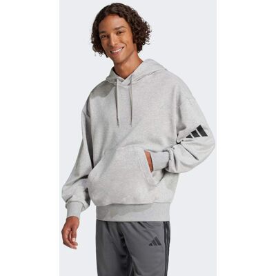 Adidas Felpa con cappuccio Essentials Loose-Fit 3 Bar Logo French Terry XS Medium Grey Heather / Black Adidas Felpa con cappuccio Essentials Loose-Fit 3 Bar Logo French Terry XS Medium Grey Heather / Black
