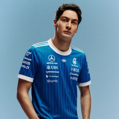 Adidas MAGLIA PILOTA AUTHENTIC BLUE WONDER TEAM MERCEDES-AMG PETRONAS FORMULA 1 L Blue Bird / White Adidas MAGLIA PILOTA AUTHENTIC BLUE WONDER TEAM MERCEDES-AMG PETRONAS FORMULA 1 L Blue Bird / White