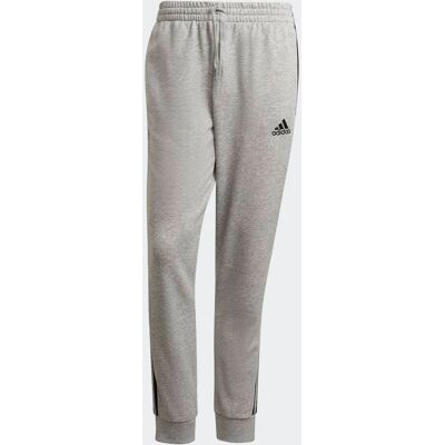 Adidas Pantaloni Essentials French Terry Tapered Cuff 3-Stripes S Medium Grey Heather / Black Adidas Pantaloni Essentials French Terry Tapered Cuff 3-Stripes S Medium Grey Heather / Black