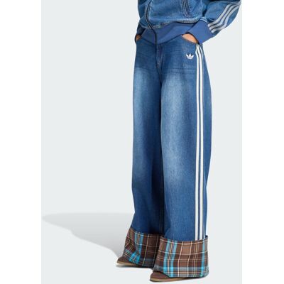 Adidas JEANS A GAMBA LARGA VINTAGE CON CUCITURA A QUADRI 26-30 Indigo Denim / Multicolor Adidas JEANS A GAMBA LARGA VINTAGE CON CUCITURA A QUADRI 26-30 Indigo Denim / Multicolor