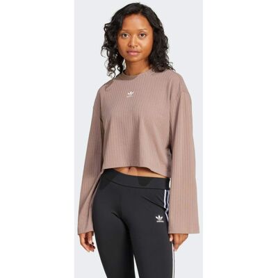 Adidas Essentials Wide Rib Long Sleeve Long-Sleeve Top L Trace Brown Adidas Essentials Wide Rib Long Sleeve Long-Sleeve Top L Trace Brown