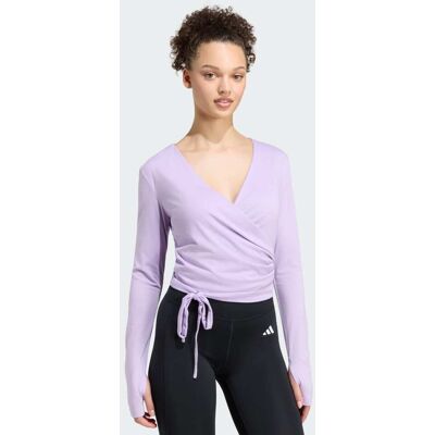Adidas TOP 3-STRIPES STUDIO SOFT BALLET WRAP M Powder Plum / Pure Lemon Adidas TOP 3-STRIPES STUDIO SOFT BALLET WRAP M Powder Plum / Pure Lemon