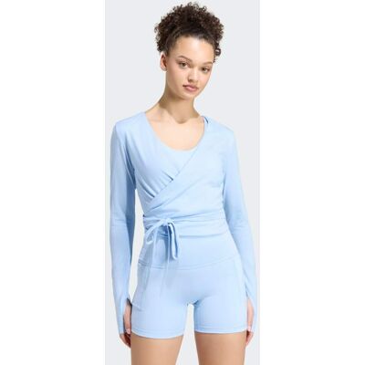 Adidas TOP 3-STRIPES STUDIO SOFT BALLET WRAP XL Glow Blue / Earth Strata Adidas TOP 3-STRIPES STUDIO SOFT BALLET WRAP XL Glow Blue / Earth Strata