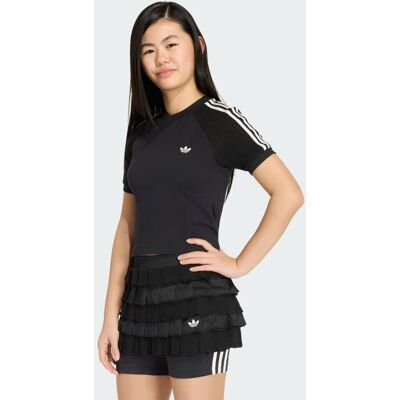 Adidas T-SHIRT ADERENTE IN MAGLIA A 3 STRISCE 14-15A Black Adidas T-SHIRT ADERENTE IN MAGLIA A 3 STRISCE 14-15A Black