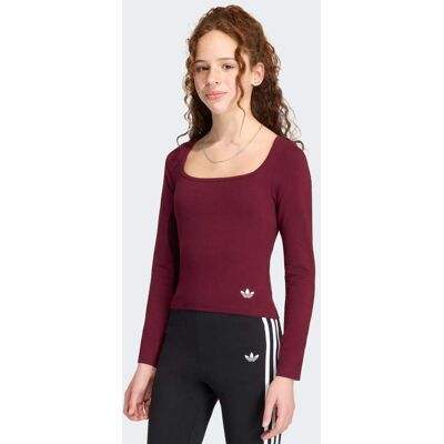 Adidas T-shirt A MANICHE LUNGHE CON COLLETTO QUADRATO ANTERIORE VESTIBILITÀ ADERENTE 13-14A Maroon Adidas T-shirt A MANICHE LUNGHE CON COLLETTO QUADRATO ANTERIORE VESTIBILITÀ ADERENTE 13-14A Maroon