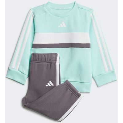 Adidas Completo Seasonal Essentials Tiberio 3-Stripes Fleece Crew Kids 6-9M Semi Flash Aqua / White / Grey Strata Adidas Completo Seasonal Essentials Tiberio 3-Stripes Fleece Crew Kids 6-9M Semi Flash Aqua / White / Grey Strata